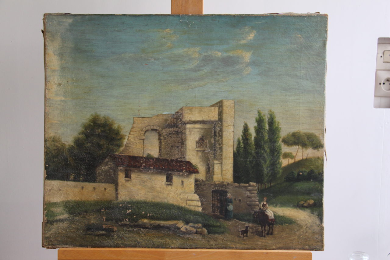 Paysage avec ruines, XIXe siècle