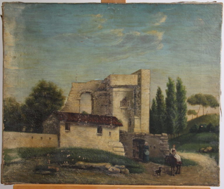 Paysage avec ruines, XIXe siècle