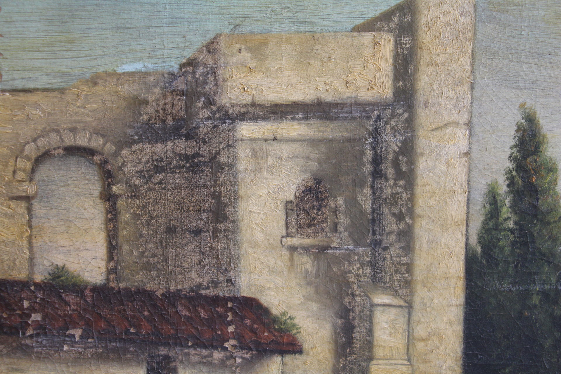 Paysage avec ruines, avant restauration